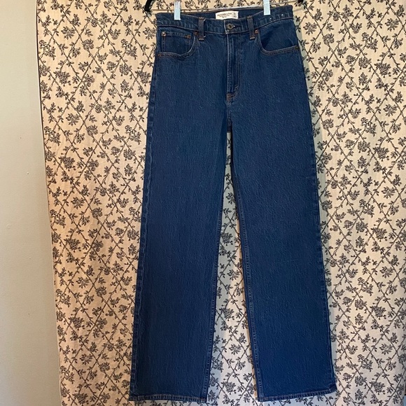 Abercrombie & Fitch Denim - Abercrombie & Fitch Women's High Rise Jeans - Dark Blue